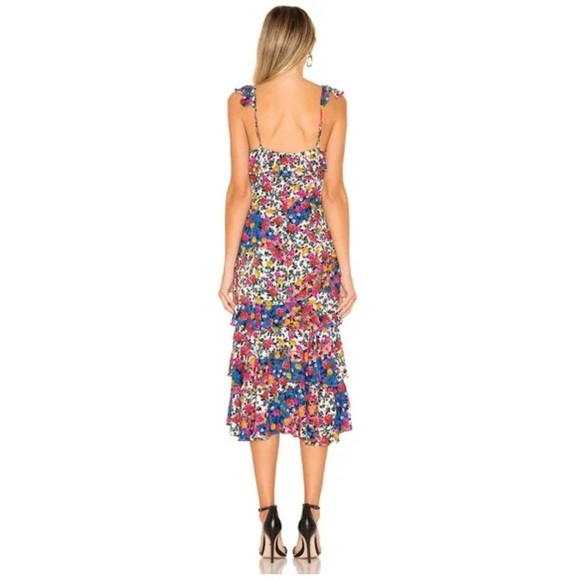 Majorelle Nolita Midi Dress in Patchwork Multi - Picture 7 of 7